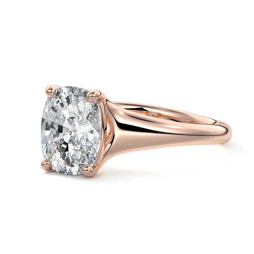 Maia - Cushion Rose Gold Lab Grown Diamond Engagement Ring | Nura Lab