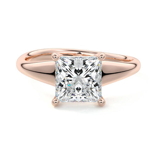 Maia - Princess Rose Gold Lab Grown Diamond Engagement Ring | Nura Lab