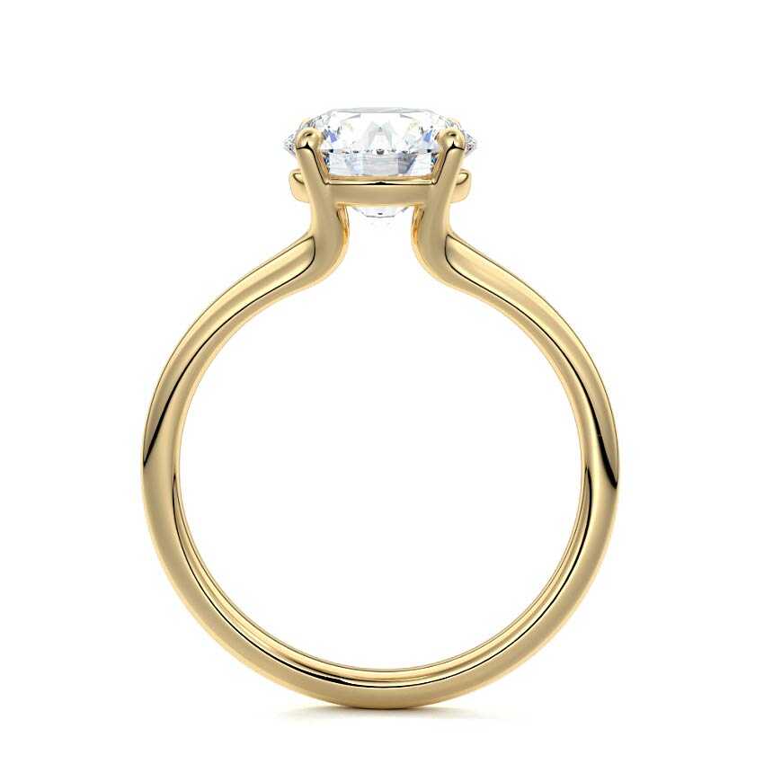 Maia - Round Yellow Gold Lab Grown Diamond Engagement Ring | Nura Lab