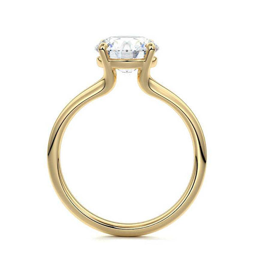 Maia - Round Yellow Gold Lab Grown Diamond Engagement Ring | Nura Lab
