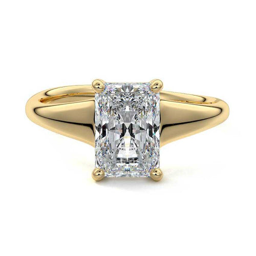 Maia - Radiant Yellow Gold Lab Grown Diamond Engagement Ring | Nura Lab