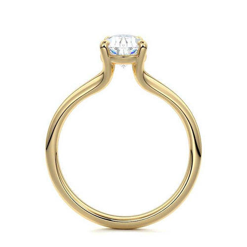 Maia - Pear Yellow Gold Engagement Ring Profile View | Nura Lab