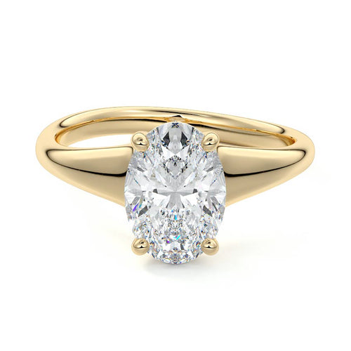 Maia - Oval Yellow Gold Lab Grown Diamond Engagement Ring | Nura Lab
