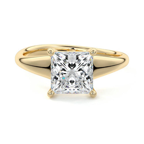 Maia - Princess Yellow Gold Lab Grown Diamond Engagement Ring | Nura Lab