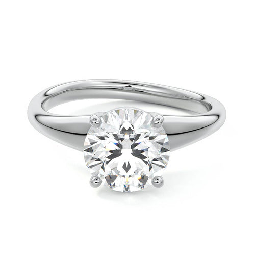 Maia - Round White Gold Lab Grown Diamond Engagement Ring | Nura Lab