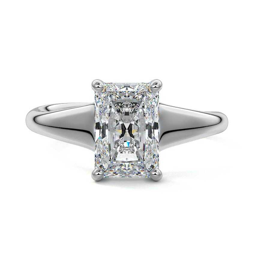 Maia - Radiant White Gold Lab Grown Diamond Engagement Ring | Nura Lab