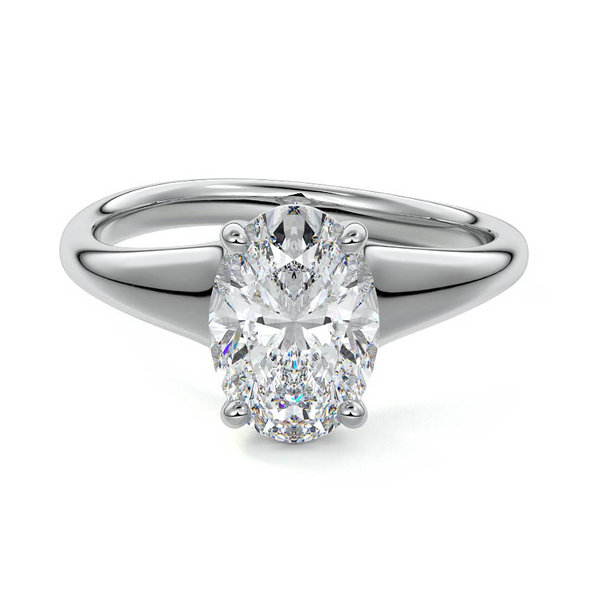 Maia - Oval White Gold Lab Grown Diamond Engagement Ring | Nura Lab