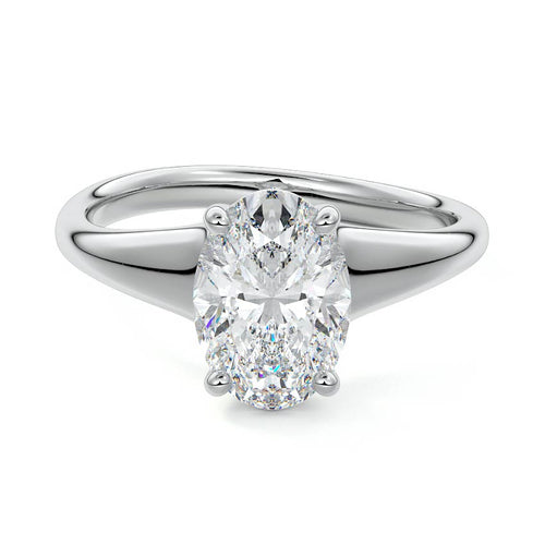 Maia - Oval White Gold Lab Grown Diamond Engagement Ring | Nura Lab