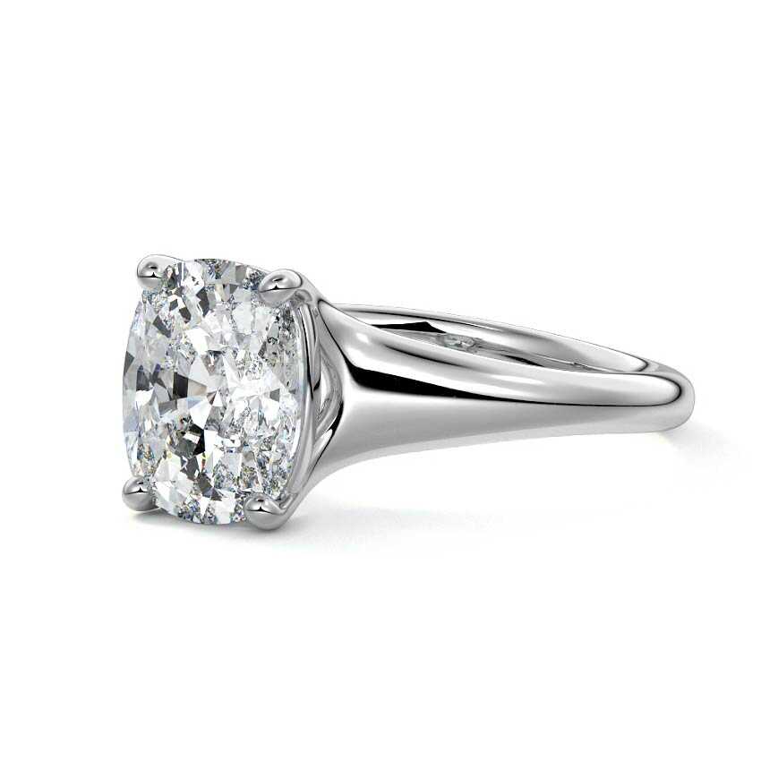 Maia - Cushion White Gold Lab Grown Diamond Engagement Ring | Nura Lab