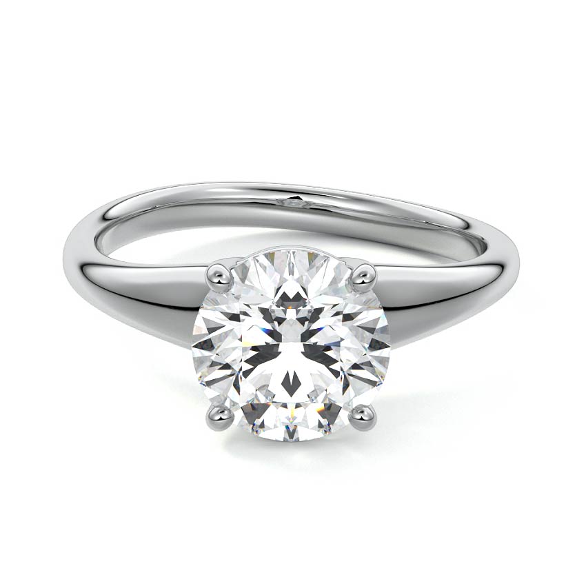 Maia - Round Platinum Lab Grown Diamond Engagement Ring | Nura Lab