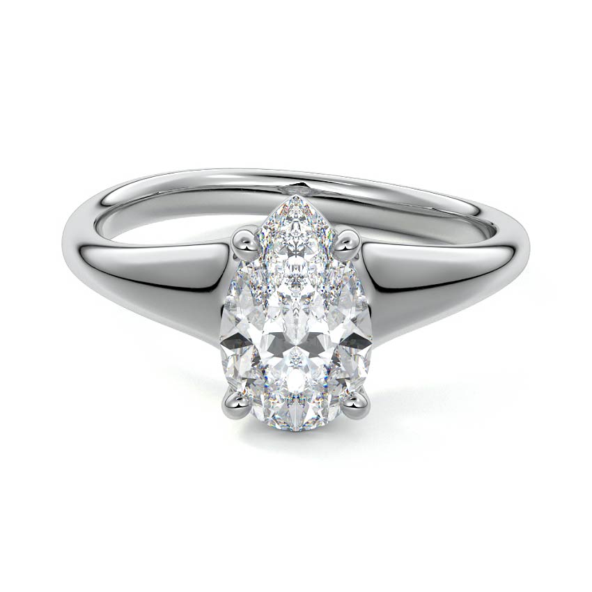 Maia - Pear Platinum Lab Grown Diamond Engagement Ring | Nura Lab