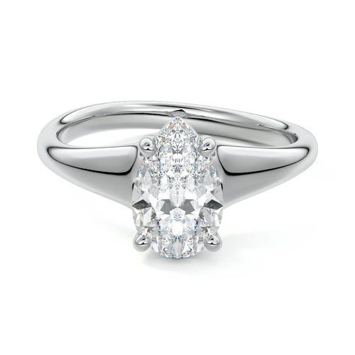 Maia - Pear Platinum Lab Grown Diamond Engagement Ring | Nura Lab