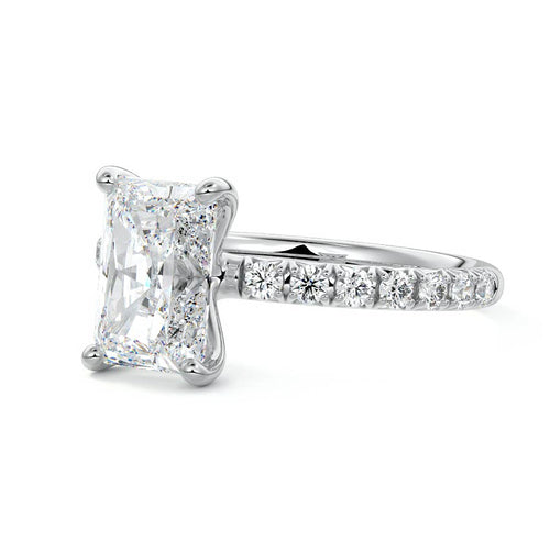 Melina - Radiant Platinum Lab Grown Diamond Engagement Ring | Nura Lab