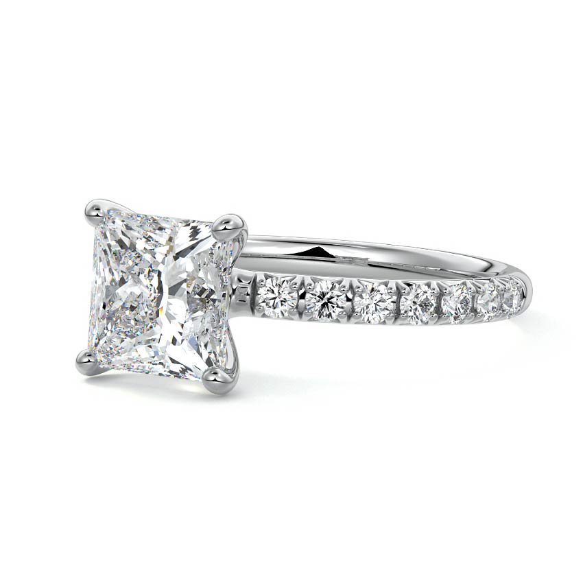 Melina - Princess Platinum Lab Grown Diamond Engagement Ring | Nura Lab