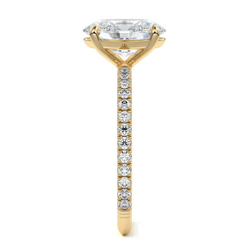 Mira - Oval Yellow Gold Lab Grown Diamond Engagement Ring | Nura Lab