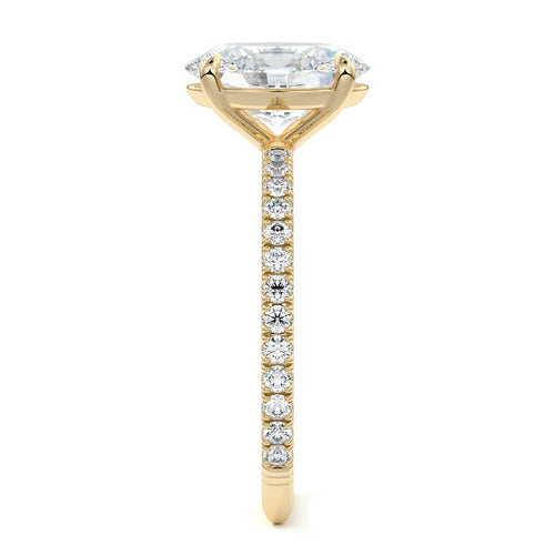 Mira - Oval Yellow Gold Lab Grown Diamond Engagement Ring | Nura Lab