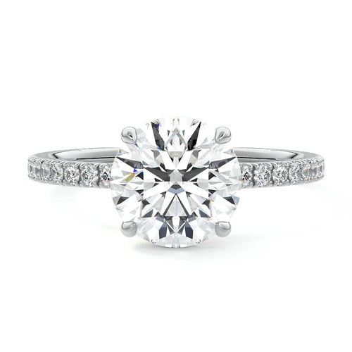 Mira - Round White Gold Lab Grown Diamond Engagement Ring | Nura Lab