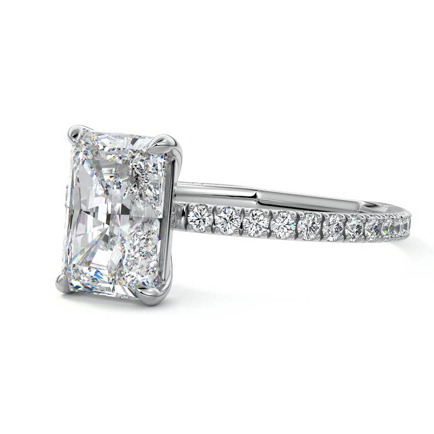 Mira - Radiant White Gold Lab Grown Diamond Engagement Ring | Nura Lab