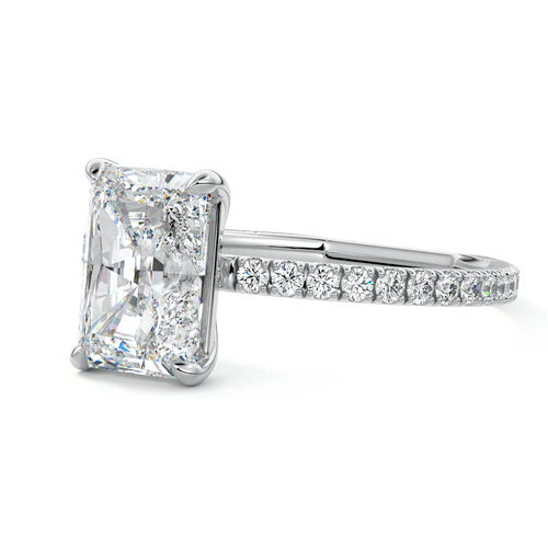 Mira - Radiant White Gold Lab Grown Diamond Engagement Ring | Nura Lab