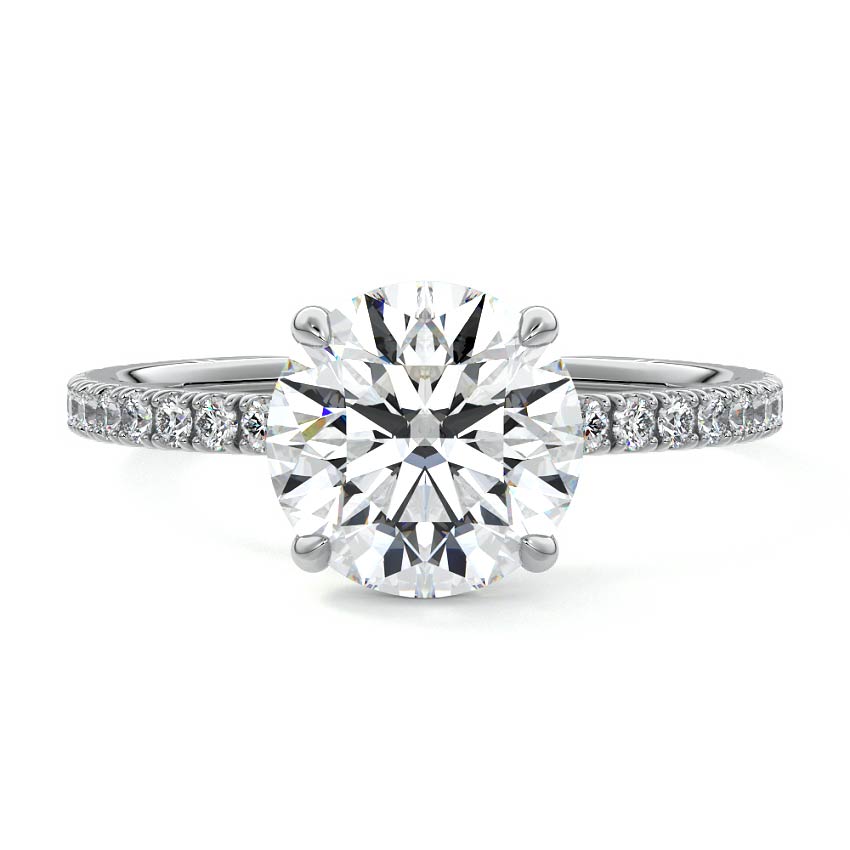 Mira - Round Platinum Lab Grown Diamond Engagement Ring | Nura Lab