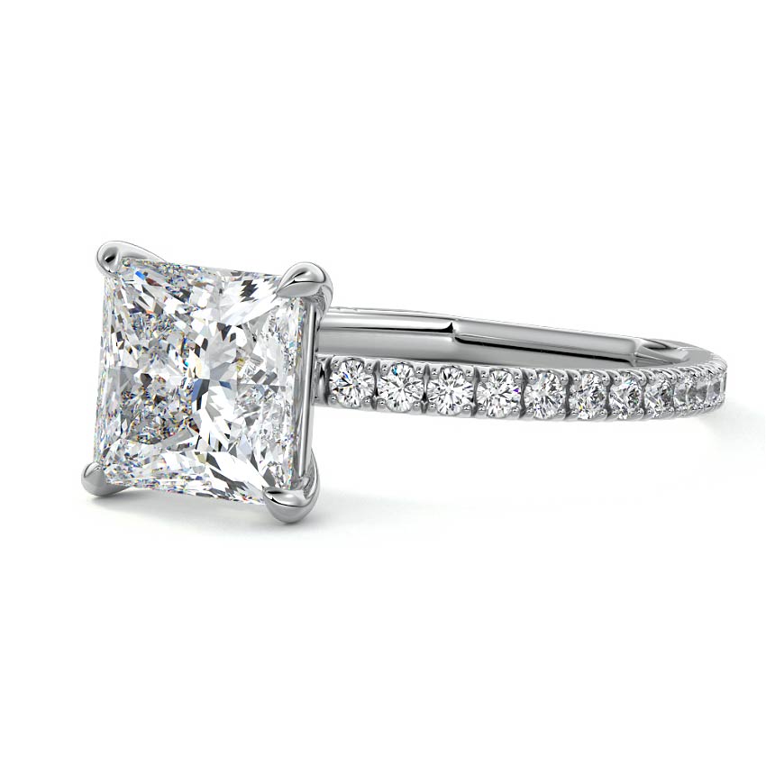 Mira - Princess Platinum Lab Grown Diamond Engagement Ring | Nura Lab