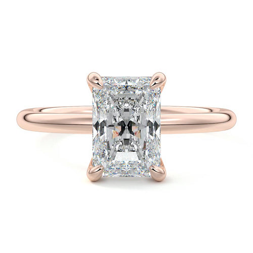 Mireya - Radiant Rose Gold Lab Grown Diamond Engagement Ring | Nura Lab