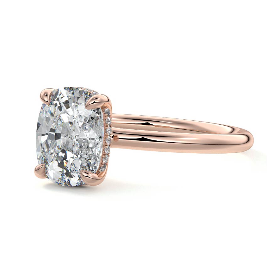 Mireya - Cushion Rose Gold Lab Grown Diamond Engagement Ring | Nura Lab