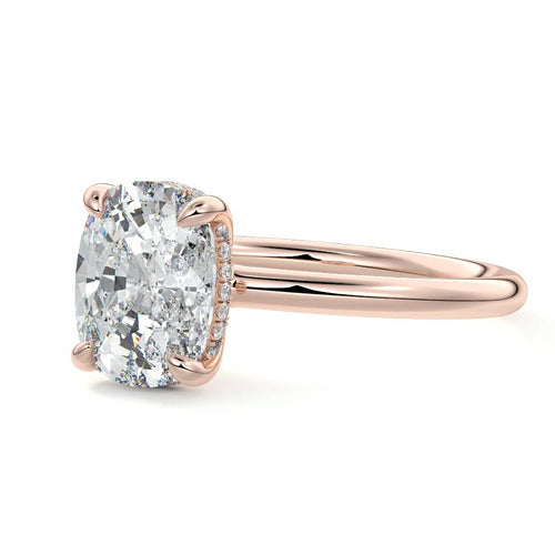 Mireya - Cushion Rose Gold Lab Grown Diamond Engagement Ring | Nura Lab