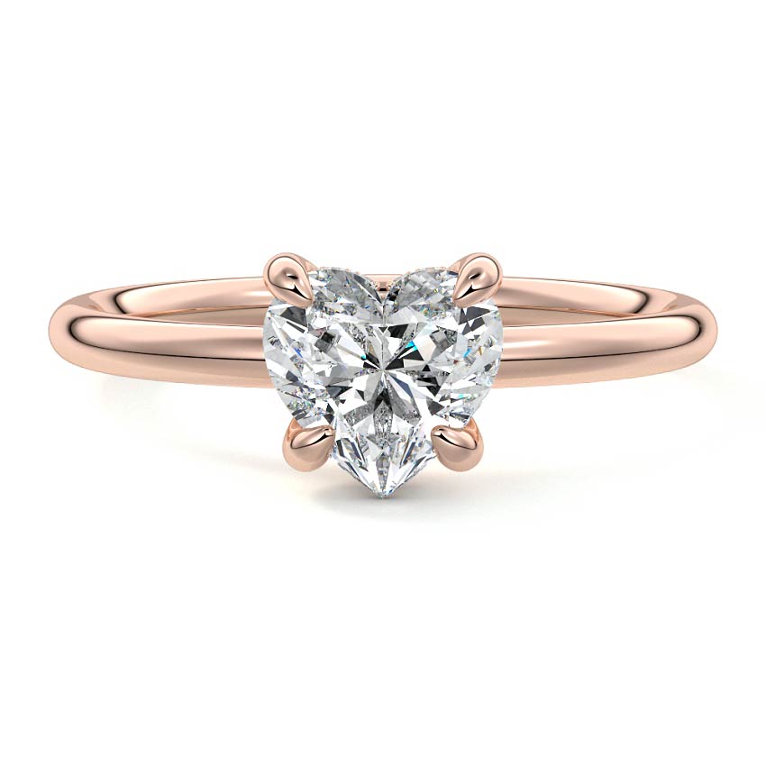 Mireya - Heart Rose Gold Lab Grown Diamond Engagement Ring | Nura Lab