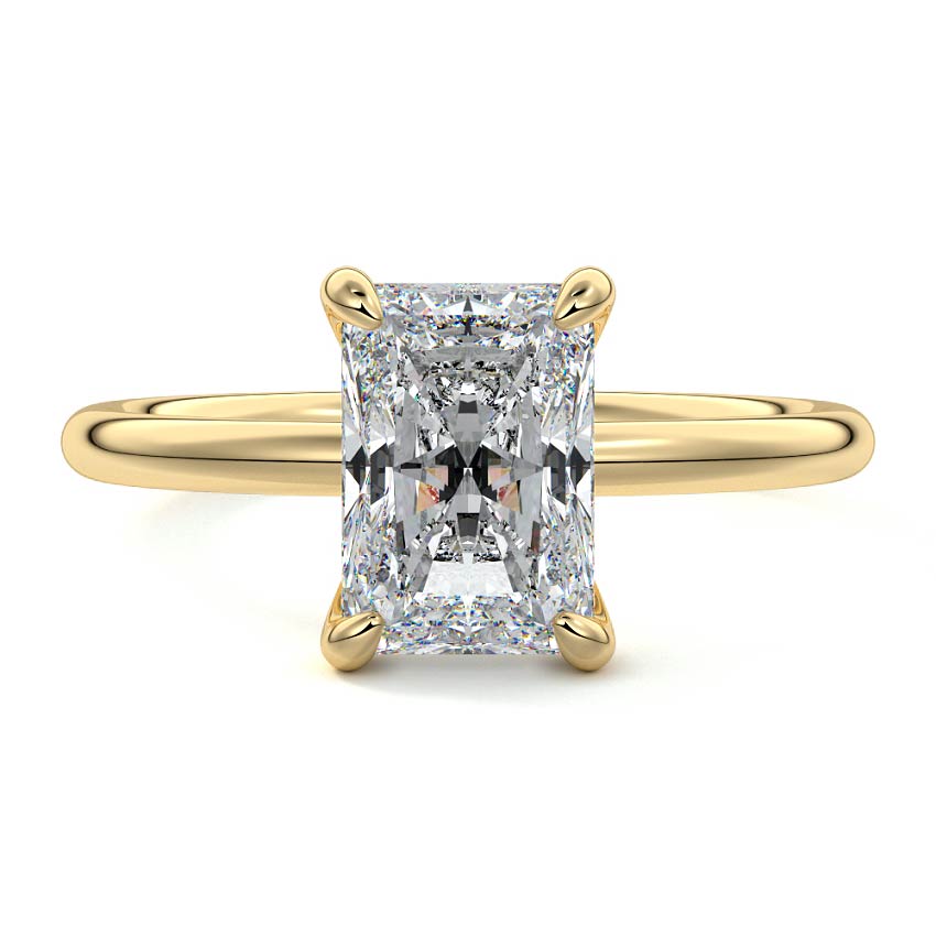 Mireya - Radiant Yellow Gold Lab Grown Diamond Engagement Ring | Nura Lab