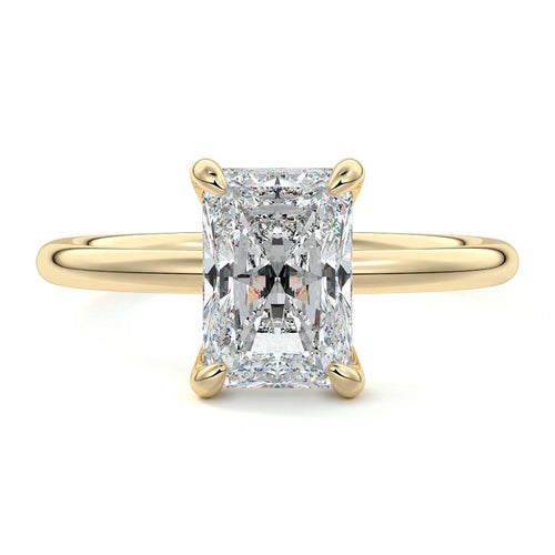 Mireya - Radiant Yellow Gold Lab Grown Diamond Engagement Ring | Nura Lab