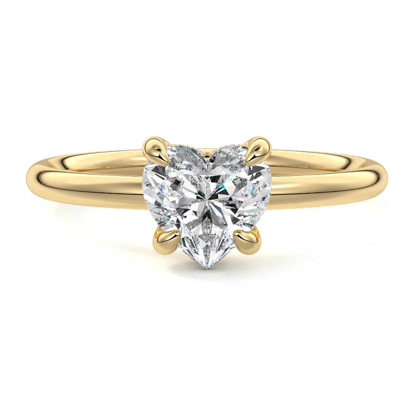 Mireya - Heart Yellow Gold Lab Grown Diamond Engagement Ring | Nura Lab