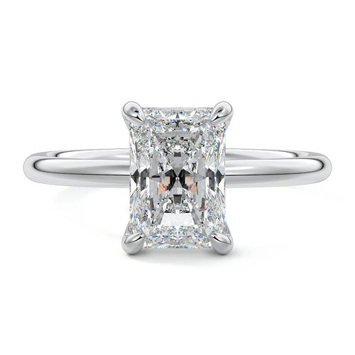 Mireya - Radiant White Gold Lab Grown Diamond Engagement Ring | Nura Lab