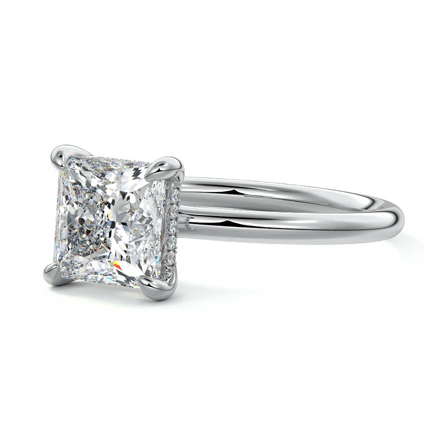 Mireya - Princess White Gold Lab Grown Diamond Engagement Ring | Nura Lab