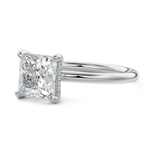 Mireya - Princess White Gold Lab Grown Diamond Engagement Ring | Nura Lab