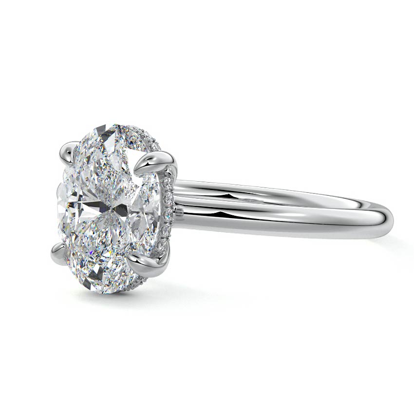 Mireya - Oval Platinum Lab Grown Diamond Engagement Ring | Nura Lab