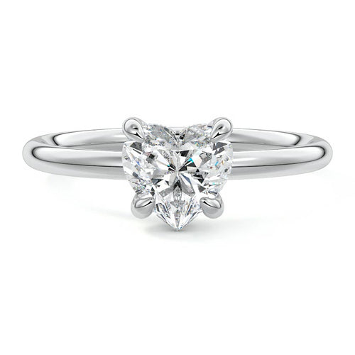 Mireya - Heart Platinum Lab Grown Diamond Engagement Ring | Nura Lab
