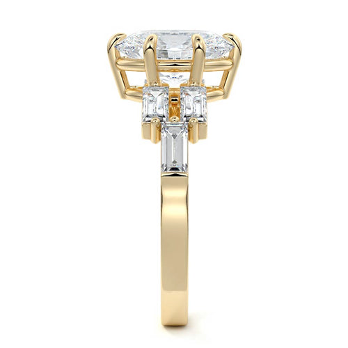 Nella - Oval Yellow Gold Lab Grown Diamond Engagement Ring | Nura Lab