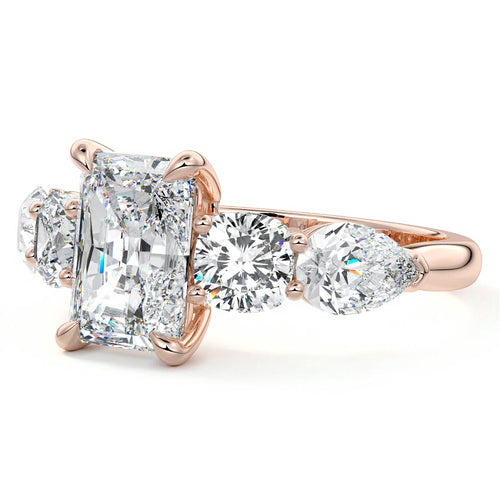 Nola - Radiant Rose Gold Lab Grown Diamond Engagement Ring | Nura Lab