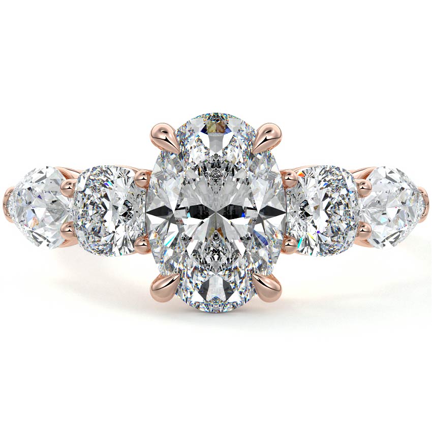 Nola - Oval Rose Gold Lab Grown Diamond Engagement Ring | Nura Lab