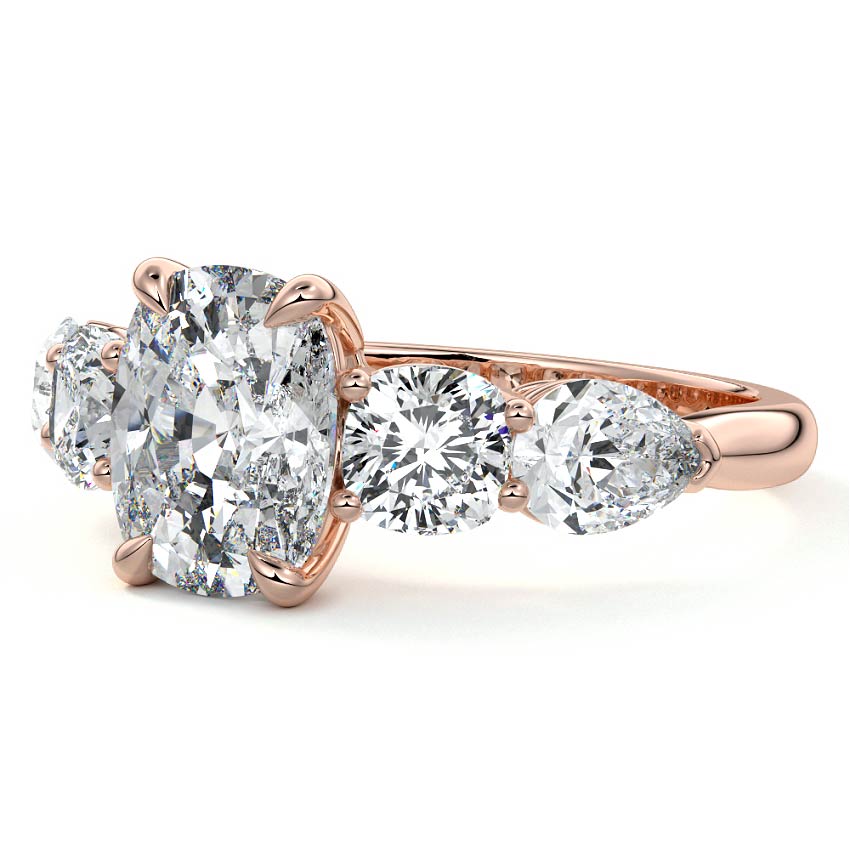 Nola - Cushion Rose Gold Lab Grown Diamond Engagement Ring | Nura Lab
