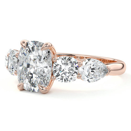 Nola - Cushion Rose Gold Lab Grown Diamond Engagement Ring | Nura Lab