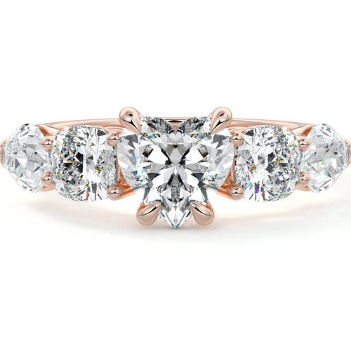 Nola - Heart Rose Gold Lab Grown Diamond Engagement Ring | Nura Lab