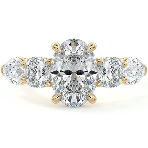 Nola - Oval Yellow Gold Lab Grown Diamond Engagement Ring | Nura Lab