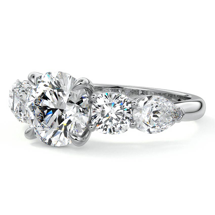 Nola - Round Platinum Lab Grown Diamond Engagement Ring | Nura Lab