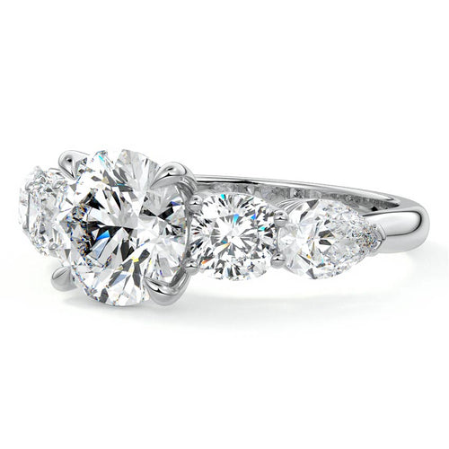 Nola - Round Platinum Lab Grown Diamond Engagement Ring | Nura Lab