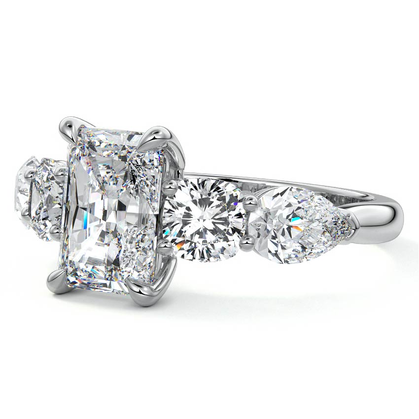 Nola - Radiant Platinum Lab Grown Diamond Engagement Ring | Nura Lab