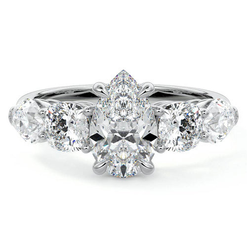 Nola - Pear Platinum Lab Grown Diamond Engagement Ring | Nura Lab