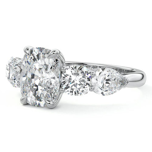 Nola - Cushion Platinum Lab Grown Diamond Engagement Ring | Nura Lab