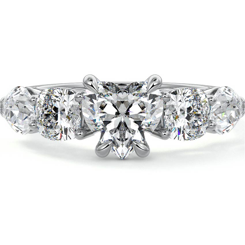 Nola - Heart Platinum Lab Grown Diamond Engagement Ring | Nura Lab